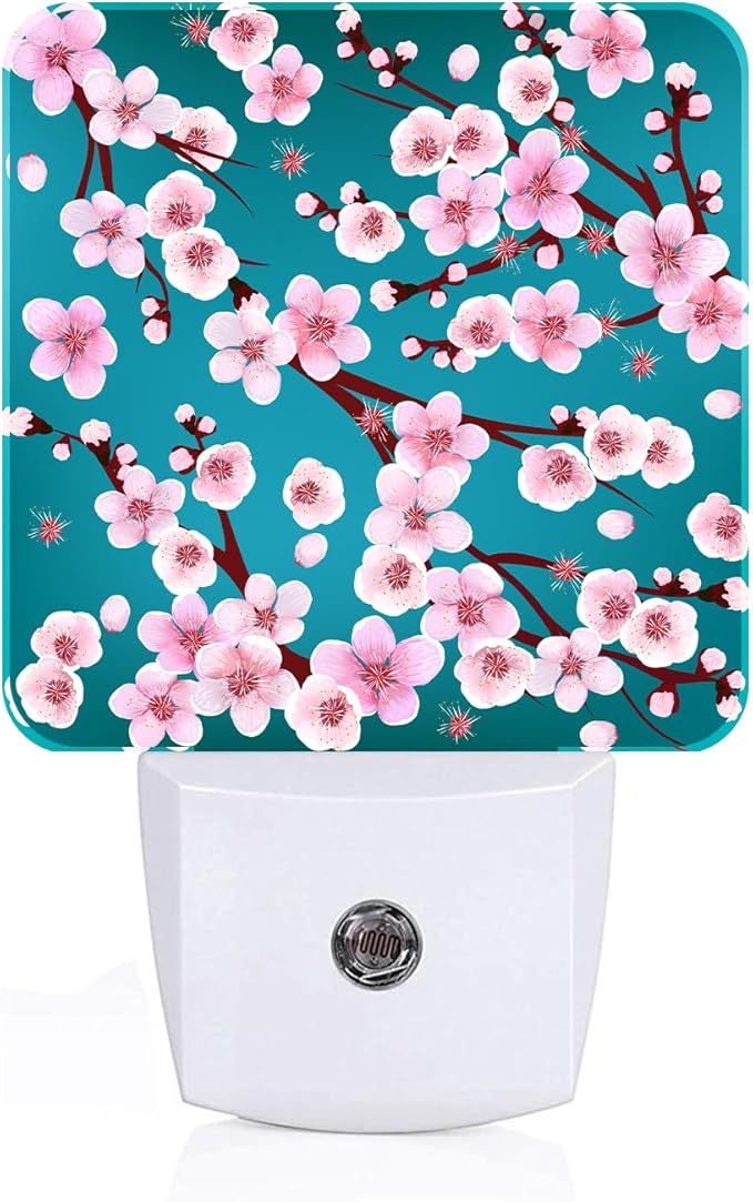 Cherry Blossom Night Light, Plug Into Wall Decor by Unknown