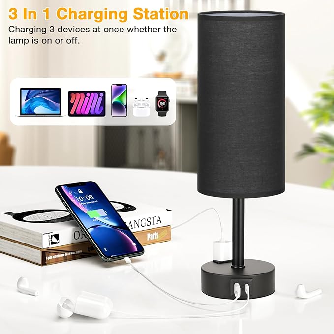Black Touch Table Lamps Set - Image 3