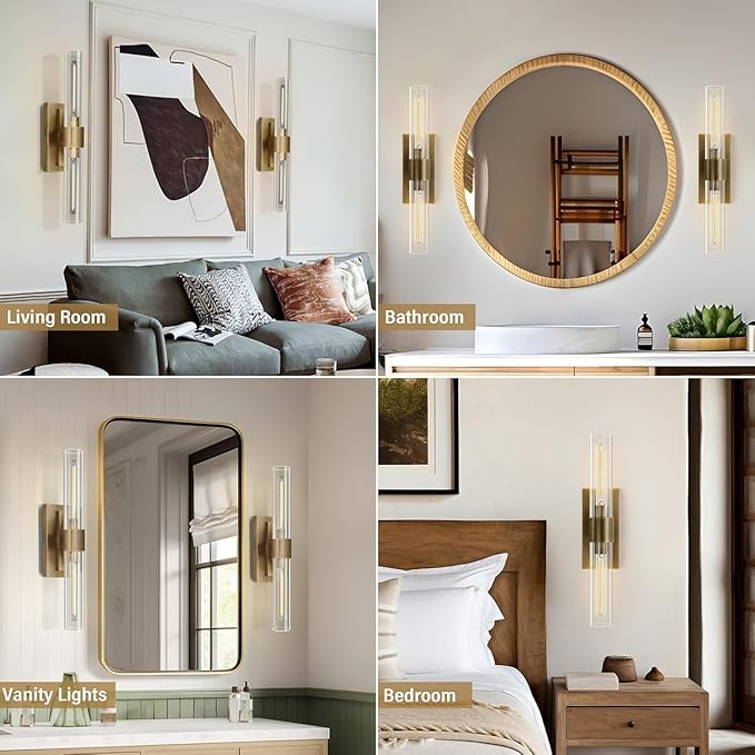 Gold 22.8" Sconces Wall Lighting, Bathroom Vanity Lights Fixtures - Image 4