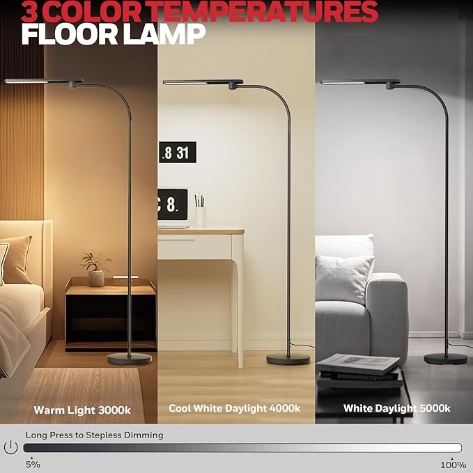 Honeywell LED Floor Lamp, F4 Sunturalux™ Gooseneck Floor Lamps - Image 2