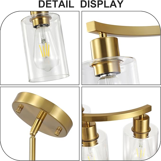 6 Light Gold Dining Room Light Fixture，Modern Farmhouse Kitchen Chandeliers - Image 7