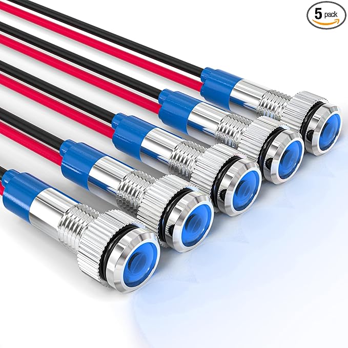 GASHER 5 PCS Energy Saving Indicator Light, LED Light 12V/24V/110V 20mA Panel by GASHER
