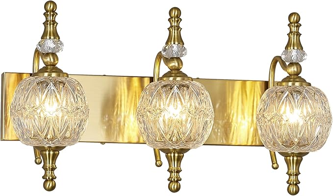 Modern Crystal Bathroom Vanity Lights Fixtures Over Mirror Gold Vintage - Image 8