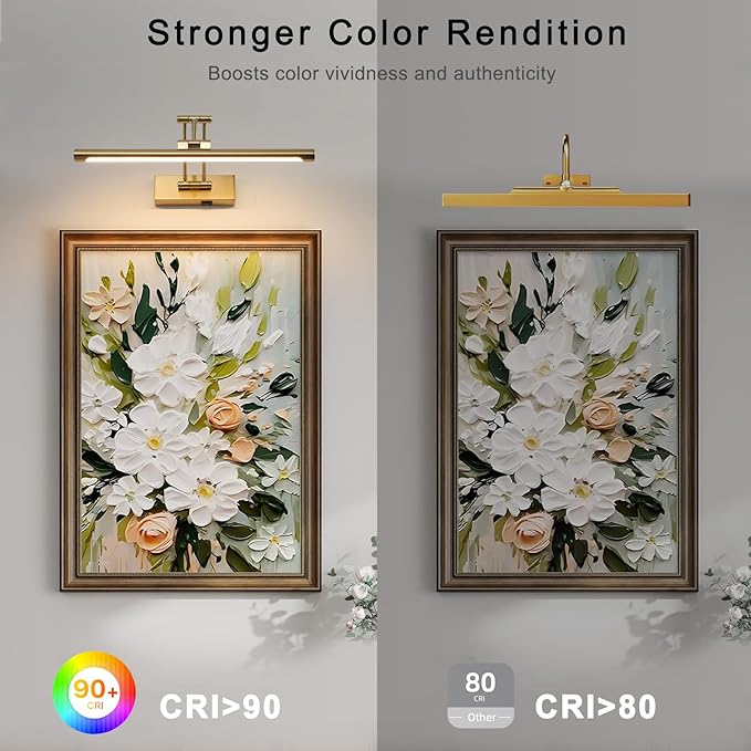 Battery Picture Lights for Wall, Rechargeable Gallery Light Wireless Art - Image 8