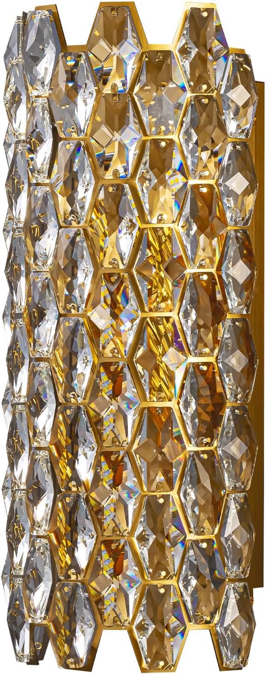 Crystal Wall Sconces, Modern Gold Wall Light Fixtures, Luxury Indoor Wall Lamp - Image 8