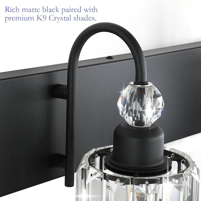 Ralbay Modern Crystal Vanity Light 3-Lights Modern Crystal Vanity Lights - Image 7