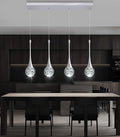 4-Lights Modern Pendant Lights for Kitchen Island LED Dimmable Crystal Glam by CENOZO