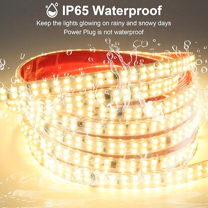 Outdoor Rope Light Waterproof IP65 3.28ft 110V LED Lights Bedroom 240LEDs/m - Image 4