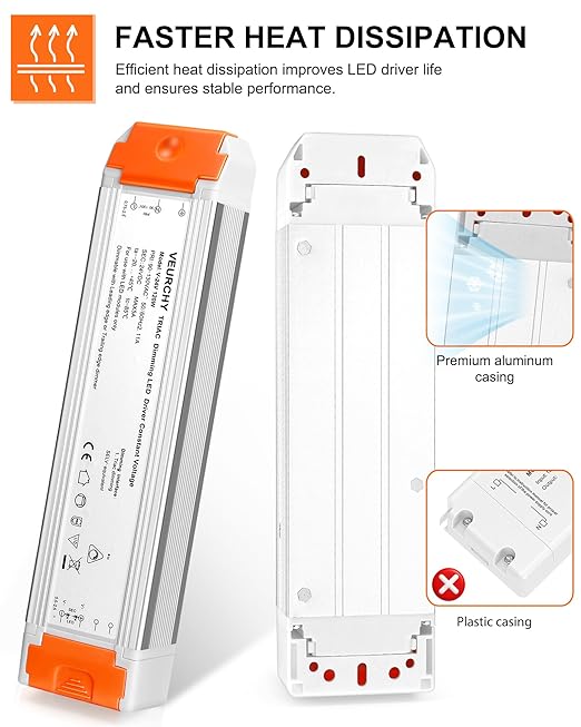 24V Dimmable LED Driver 120W AC 120V to DC 24 Volt Dimmable Lighting Low - Image 4