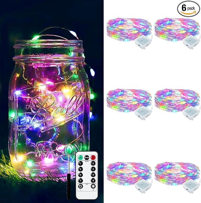 ZGWJ 6 Pack Fairy Lights Battery Operated by ZGWJ