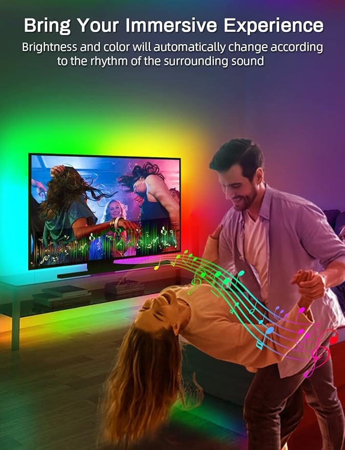 MATICOD LED Lights for TV Led Backlight, 16.4ft RGB Led Strip Lights for TV - Image 3