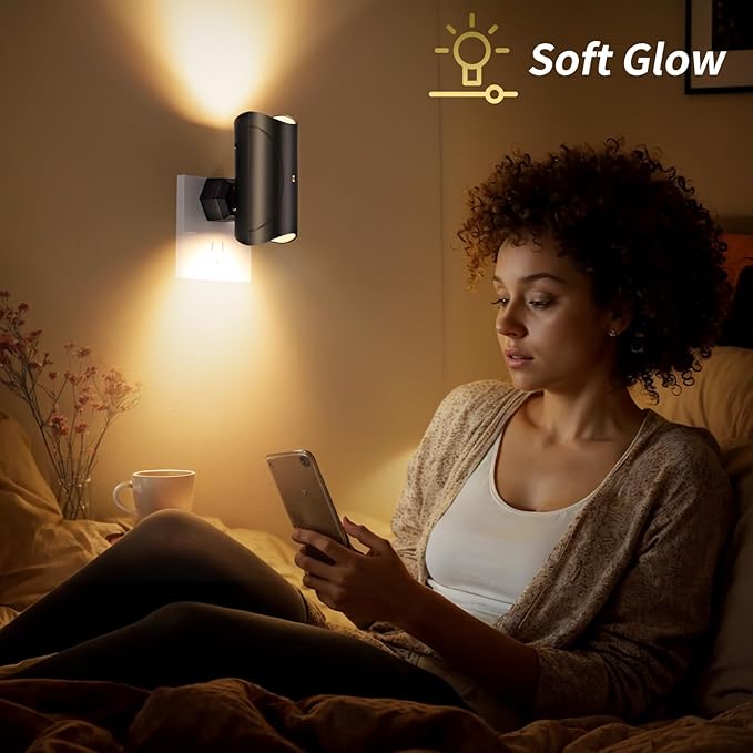Night Light, 2 Pack LED Night Lights Plug into Wall, Soft White 3000K, 0-100LM - Image 5
