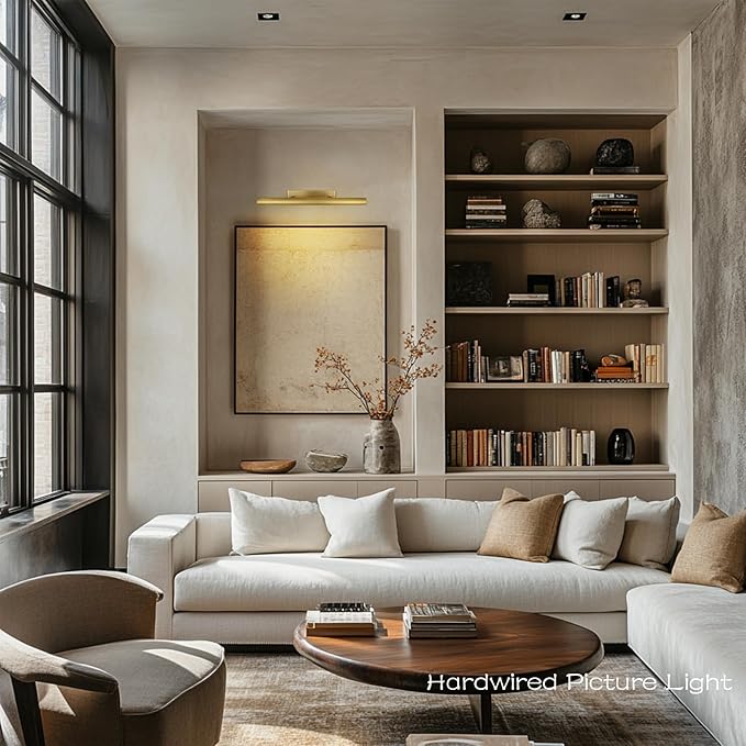 Brass Picture Lights for Wall, 3-Light Brush Gold Art Light, Warm White 2700k - Image 12
