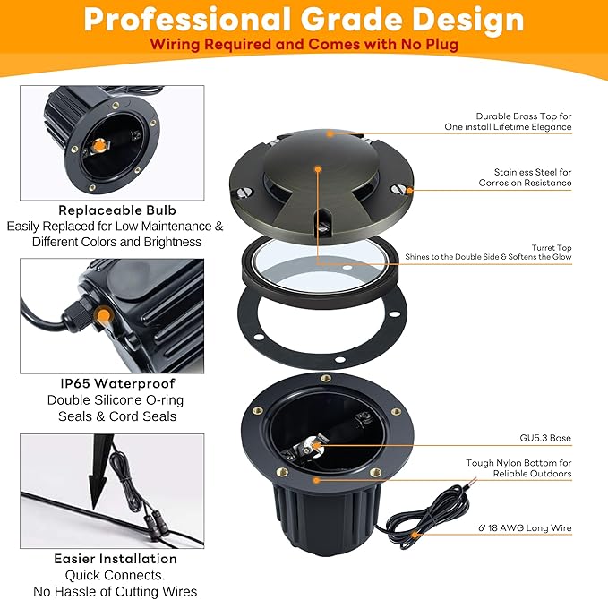 Gardenreet Low Voltage Brass Well Lights - Image 6