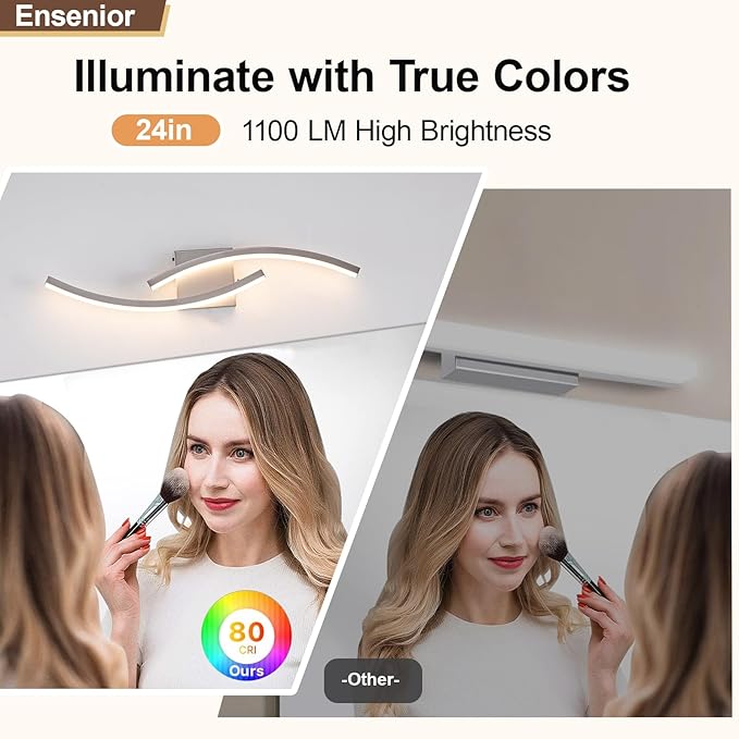 23.62 inch Modern Bathroom Vanity Light Brushed Nickel Lights Fixtures Dimmable - Image 5
