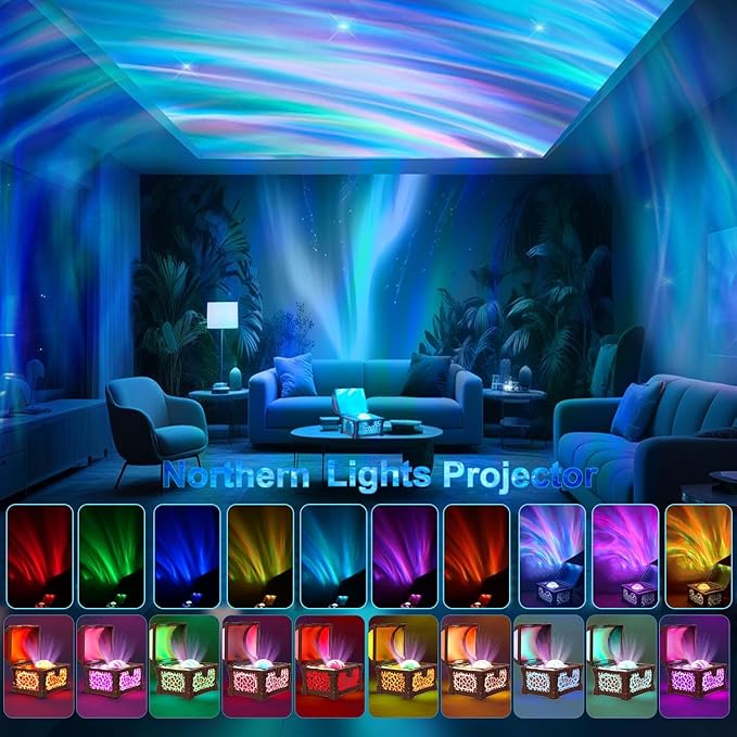 Treasure Box Northern Lights Projector, Galaxy Aurora Night Light Projector - Image 2