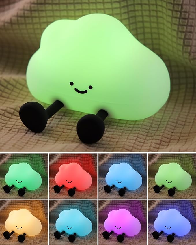 YISUN Cloud Night Light, Colorful Silicone Night Lights - Image 4