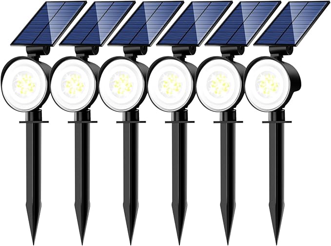 nipify 6 Pack Solar Spot Lights Outdoor Waterproof by Nipify