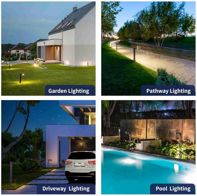 Gardenreet Black Brass Low Voltage Pathway Lights Kit 12V LED - Image 4