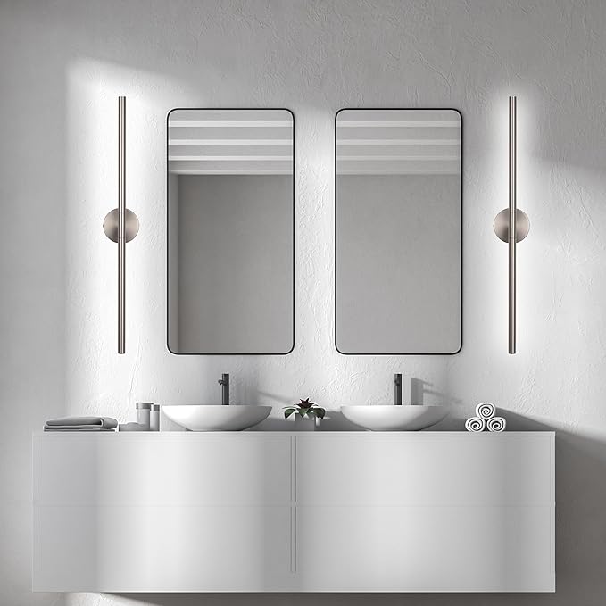 BONLICHT Brushed Nickel Vanity Light Fixtures Over Mirror 20W 350°Rotatable - Image 8