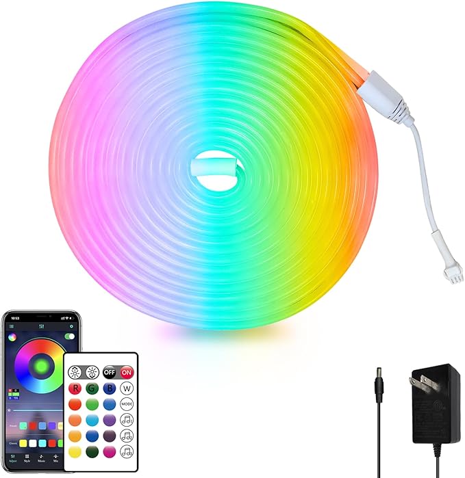 16.4FT Led Neon Rope Lights Control by segrass