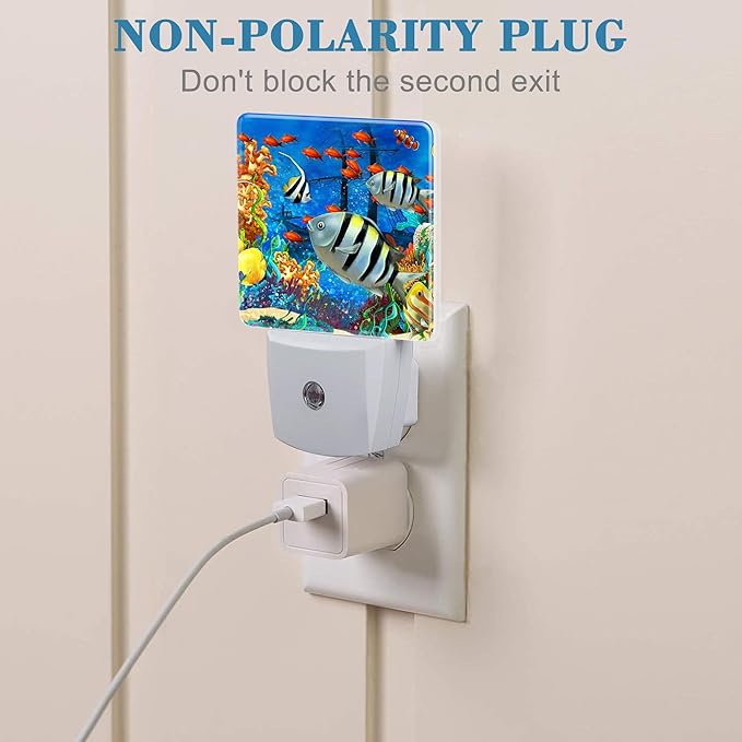 Cartoon Colorful Underwater World Night Light Plug into Wall - Image 3