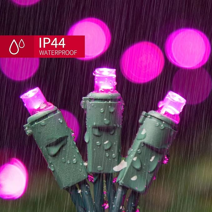 LAMPHOME 100 Count Pink Valentine Light String - Image 2