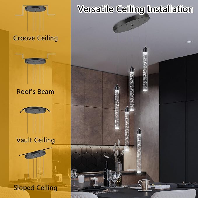 Crystal Pendant Light Mini Chandelier Bubble Pendant Lighting - Image 4