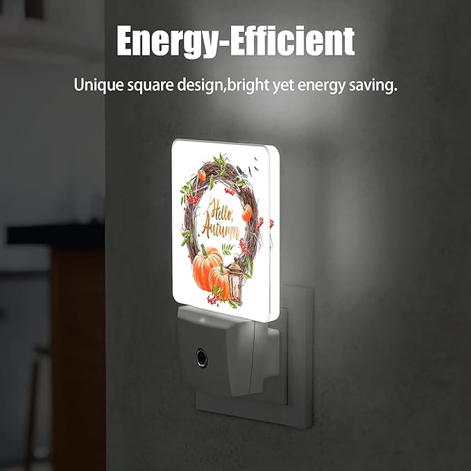 Hello Autumn Night Light, Pumpkin Plug into Wall - Image 5