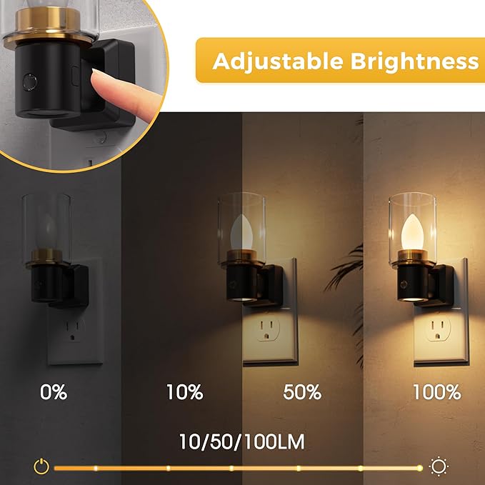 L LOHAS LED Night Light, Vintage Night Lights Plug into Wall, 350°Rotating LED - Image 3