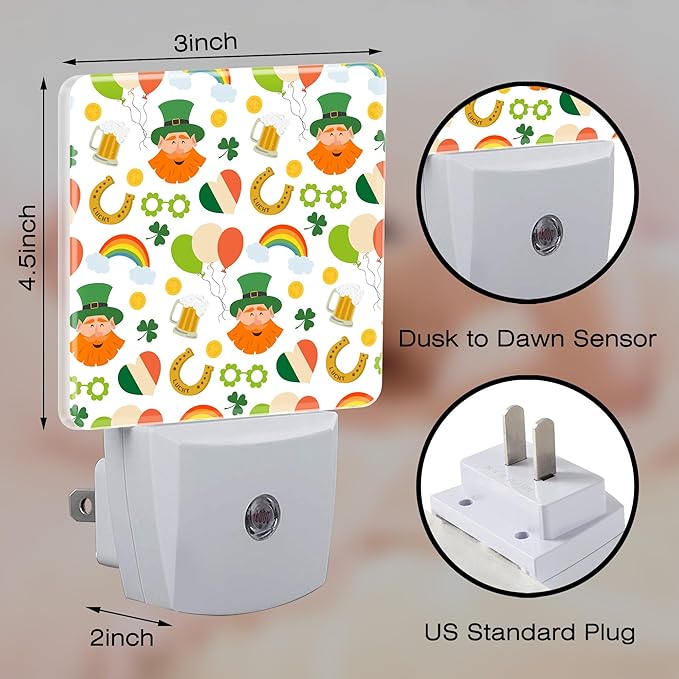 St. Patrick's Day Cute Pattern Night Light - Image 2