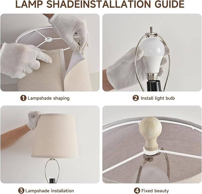 Terpsichore Lamps for Living Room Modern Farmhouse Table Lamp Bedside Reading - Image 7