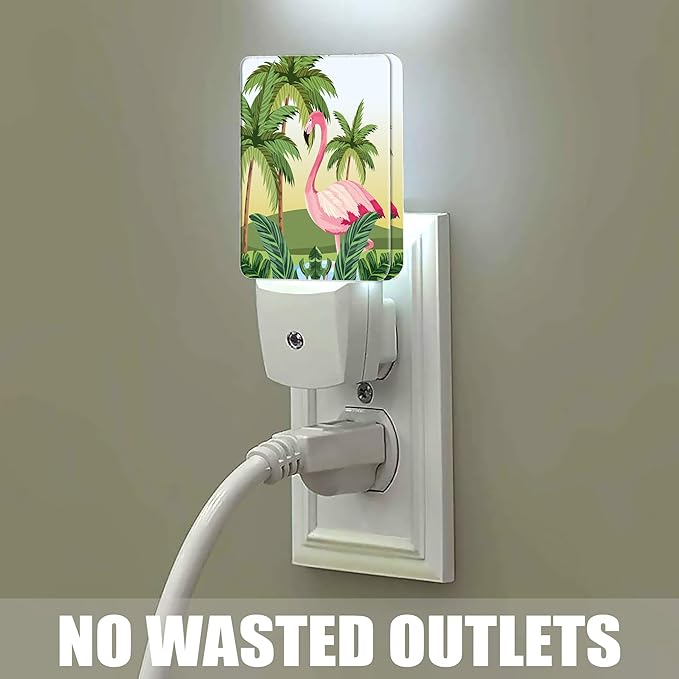 Tropical Flamingo Cartoon Night Light, Dusk to Dawn Smart Sensor Nightlight - Image 4