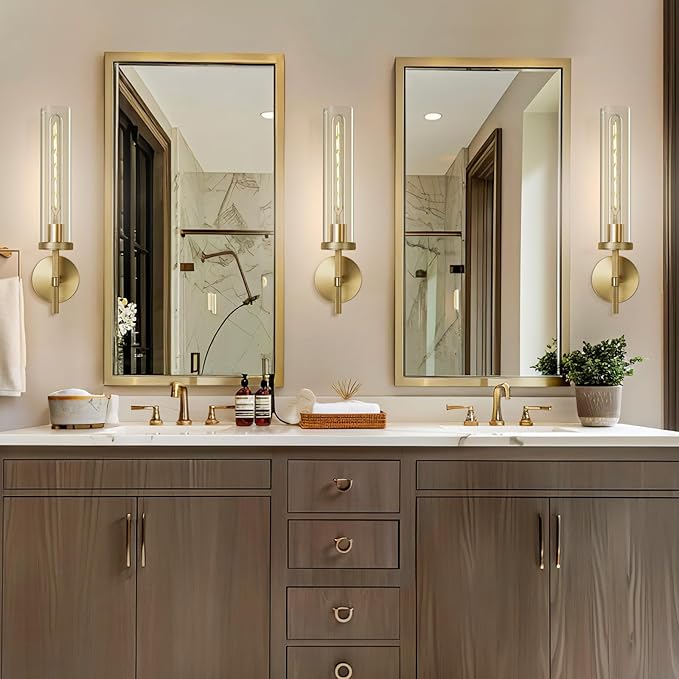 Antique Gold Wall Sconce 19.48" Modern Luxe Wall Lighting - Image 3