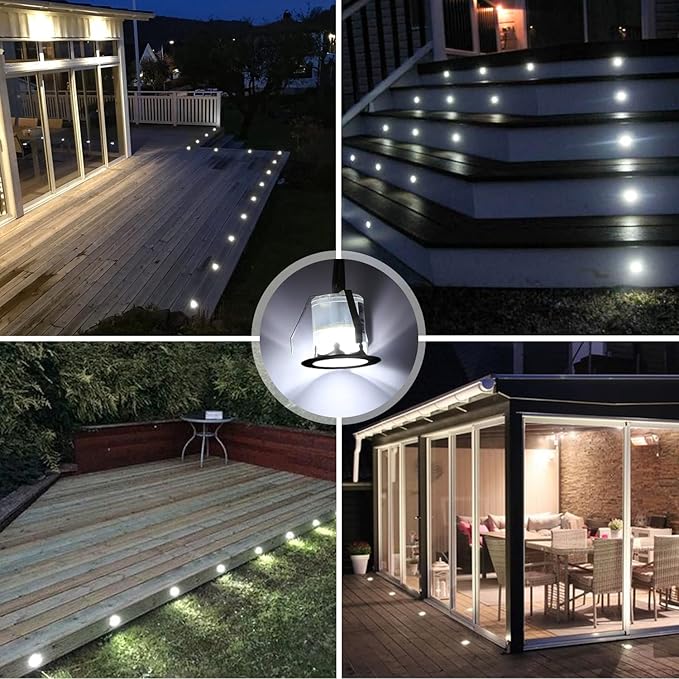Low Voltage LED Deck Light Kit Stainless Steel Waterproof Recessed Wood Decking - Image 4