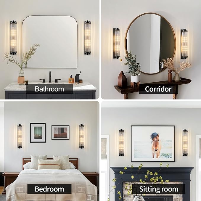 Black Wall Sconces Set of Two - Image 5