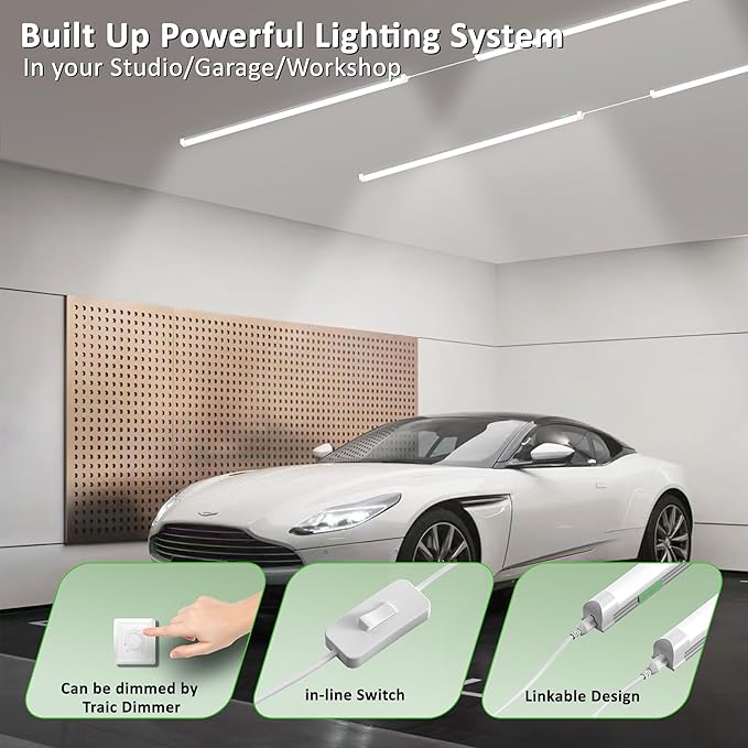 6 Pack Dimmable 4 Foot Led Shop Light, 30W 3900LM 3000-6500K Tunable, T8 - Image 6