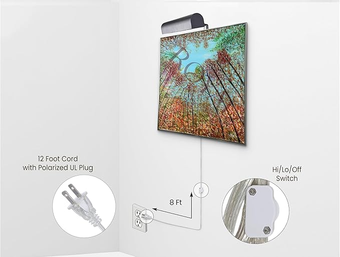 Royal Designs, Inc. Plug-in Picture Light, Gallery Lighting, 12 ft Cord - Image 6