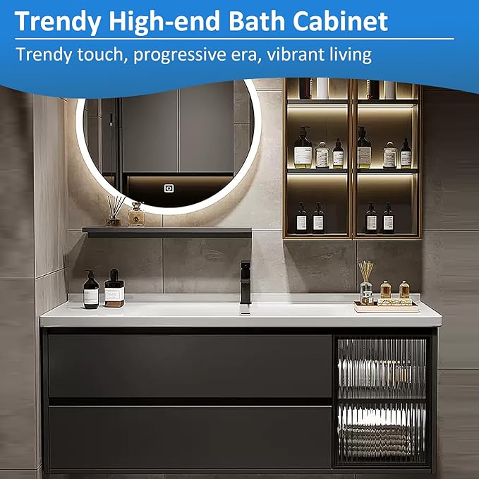 Floating Bathroom Vanity with Sink - Image 6