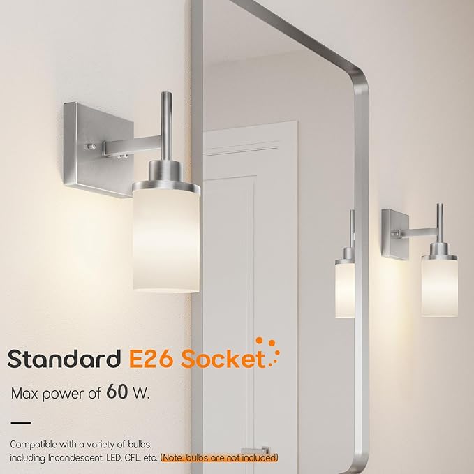Bathroom Light Fixtures Brushed Nickel Vanity Lights - Image 4