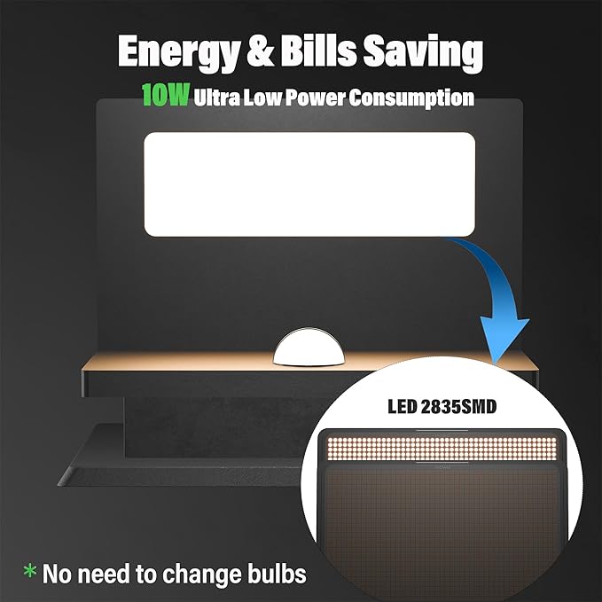 Motion Sensor Outdoor Wall Light Black LED Exterior House Light Fixture Front - Image 6