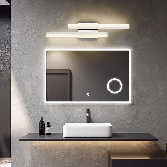 PRESDE 24 Inch LED Vanity Light Brushed Nickel Bathroom Light Fixtures Over - Image 4