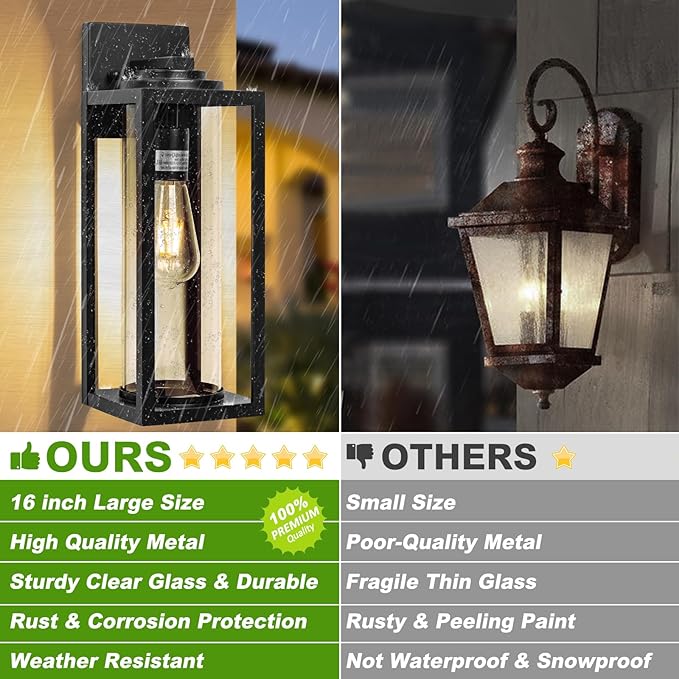 16inch Large Outdoor Wall Lights - Image 6