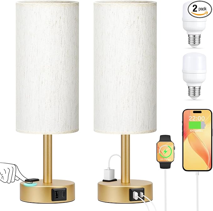 Gold Touch Table Lamps Set by PartageiZ