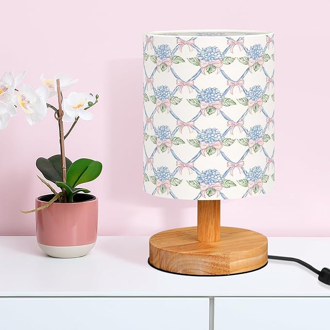 VIHOSE Blue Hydrangea Kids Table Lamp - Image 5