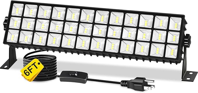 100W LED Shop Lights, 14000LM 6000K Plug in Garage Light by YQNLIFA-BlackLightParty