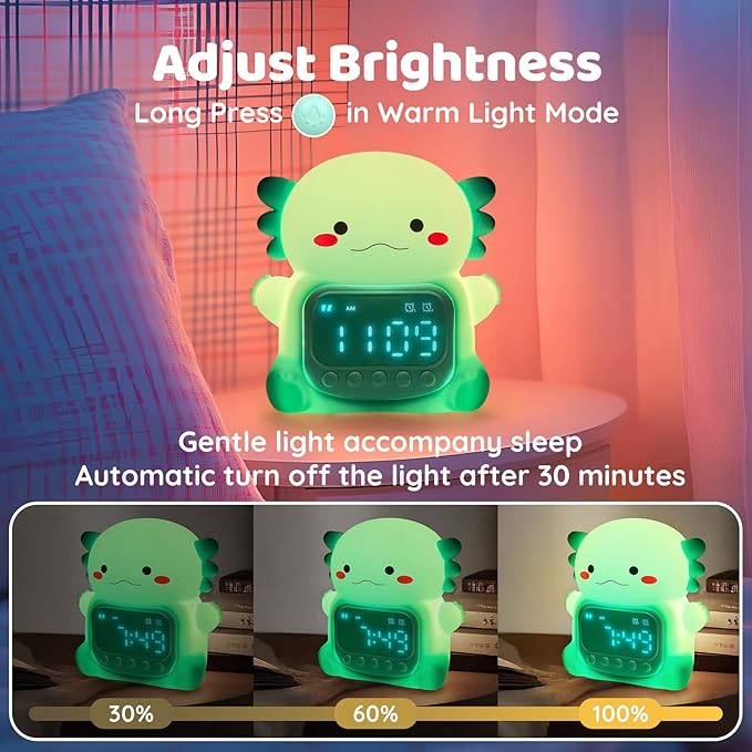 Axolotl Alarm Clock with Night Light - Image 4
