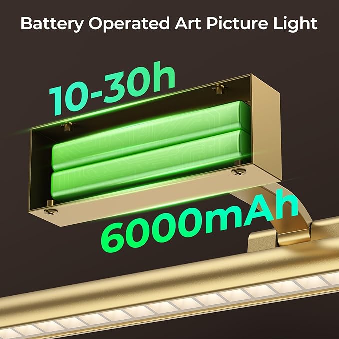 Wireless Picture Lights for Wall, Battery Operated Wall Light for Painting - Image 3