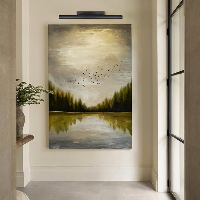 Matte Black Picture Lights for Wall, 4-Light Bronze Art Light, Dimmable Gallery - Image 8