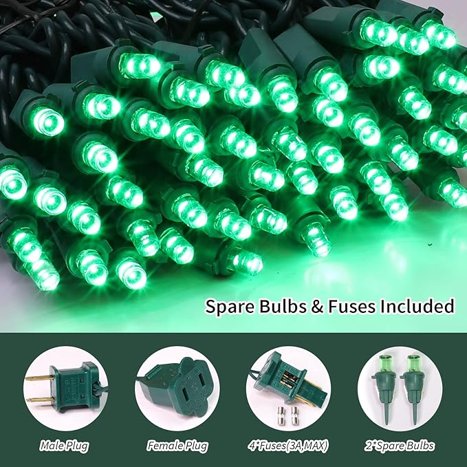 LAMPHOME 100 Count St. Patrick's Day Mini String Lights - Image 2